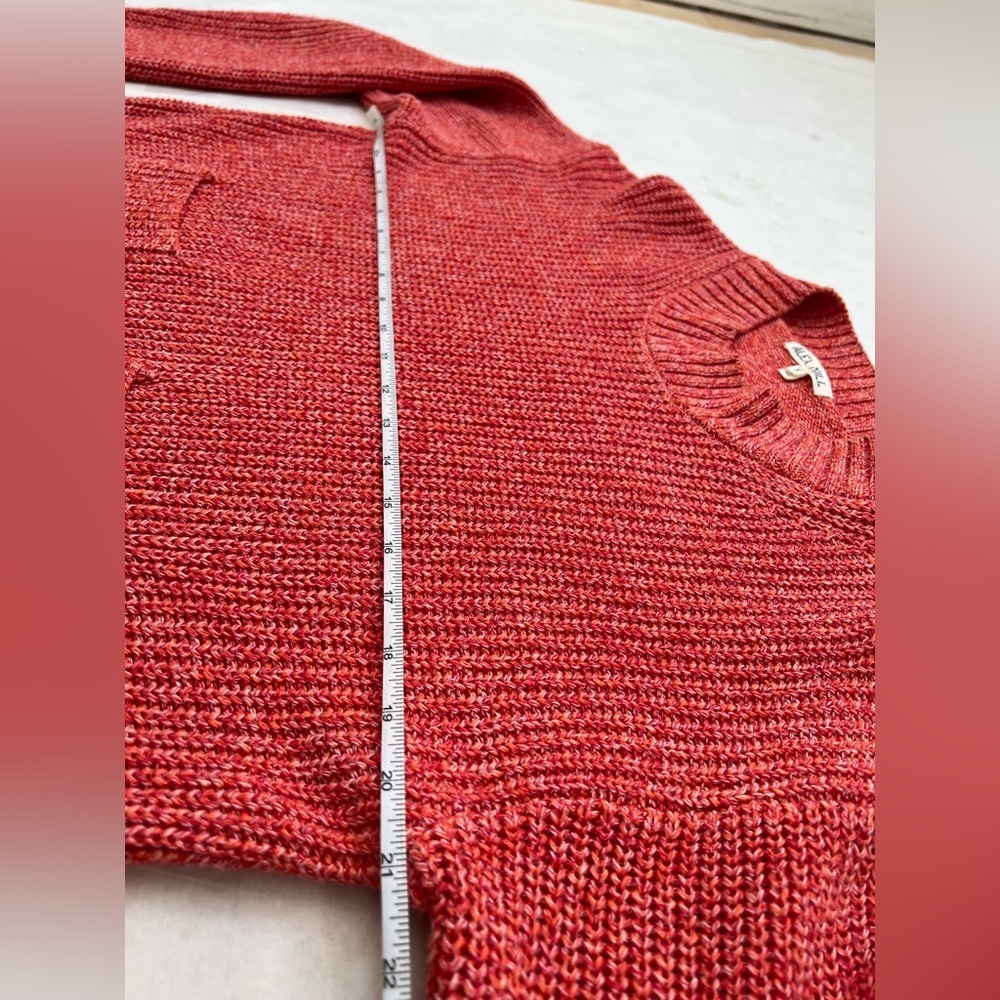 Alex Mill Women Size S Hank Ribbed Sweater Orange Cotton Linen Fisherman Preppy - Picture 8 of 10